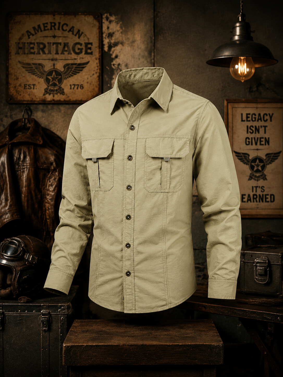 American Heritage Tactical Shirt – Rugged Military-Inspired Style for the Modern Man