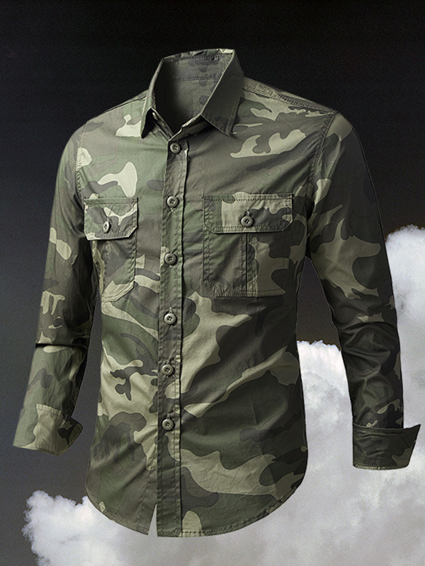 Rugged Camo Field Shirt – Durable Military-Inspired Utility Wear