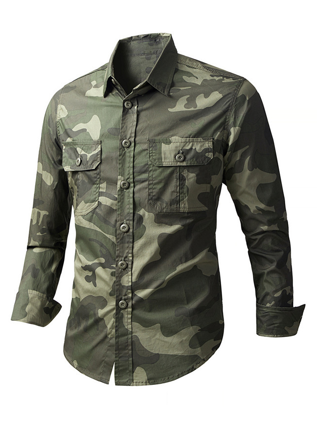 Rugged Camo Field Shirt – Durable Military-Inspired Utility Wear