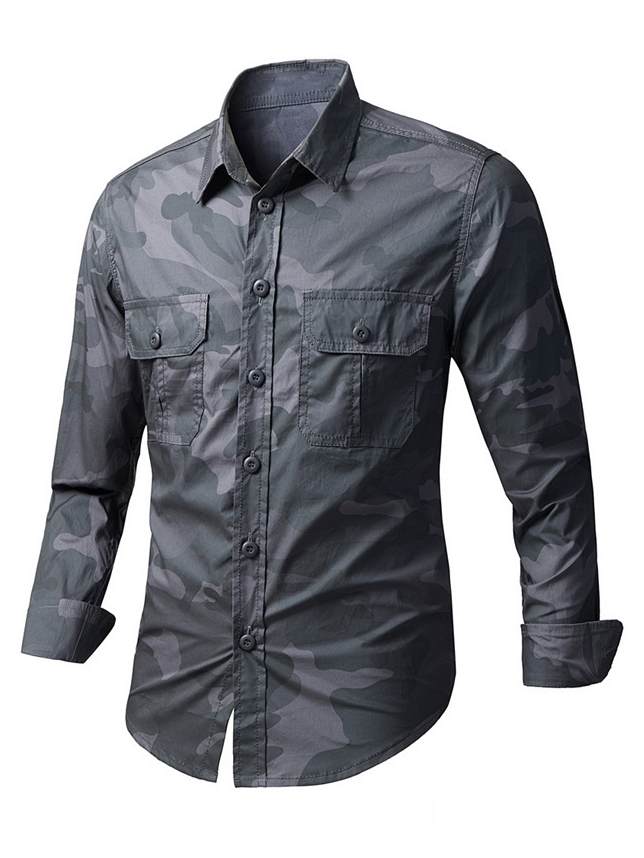 Rugged Camo Field Shirt – Durable Military-Inspired Utility Wear