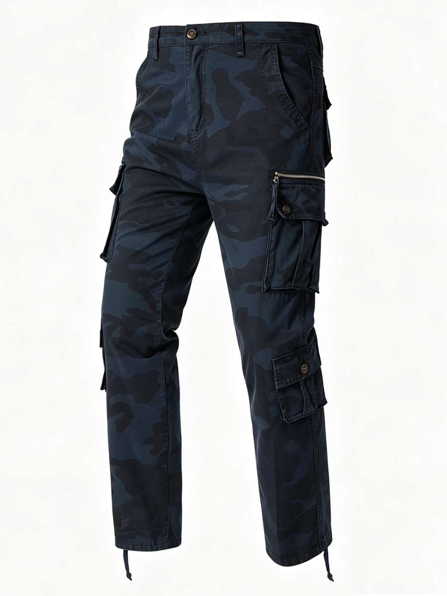 Men'S Outdoor Tactical Camouflage Cargo Pants With Multiple Pockets