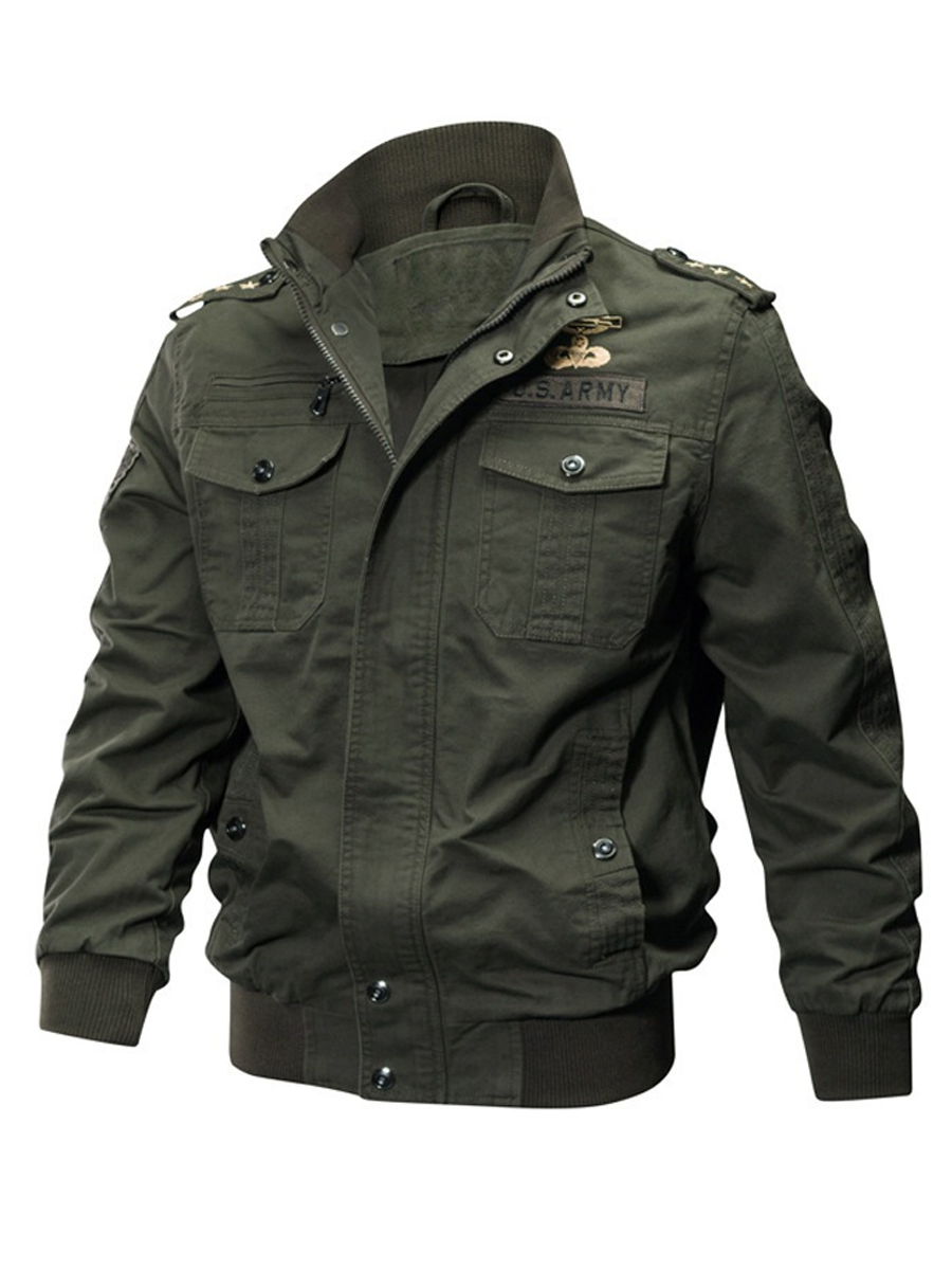 Men's Vintage WWII-Style Tactical Military Jacket