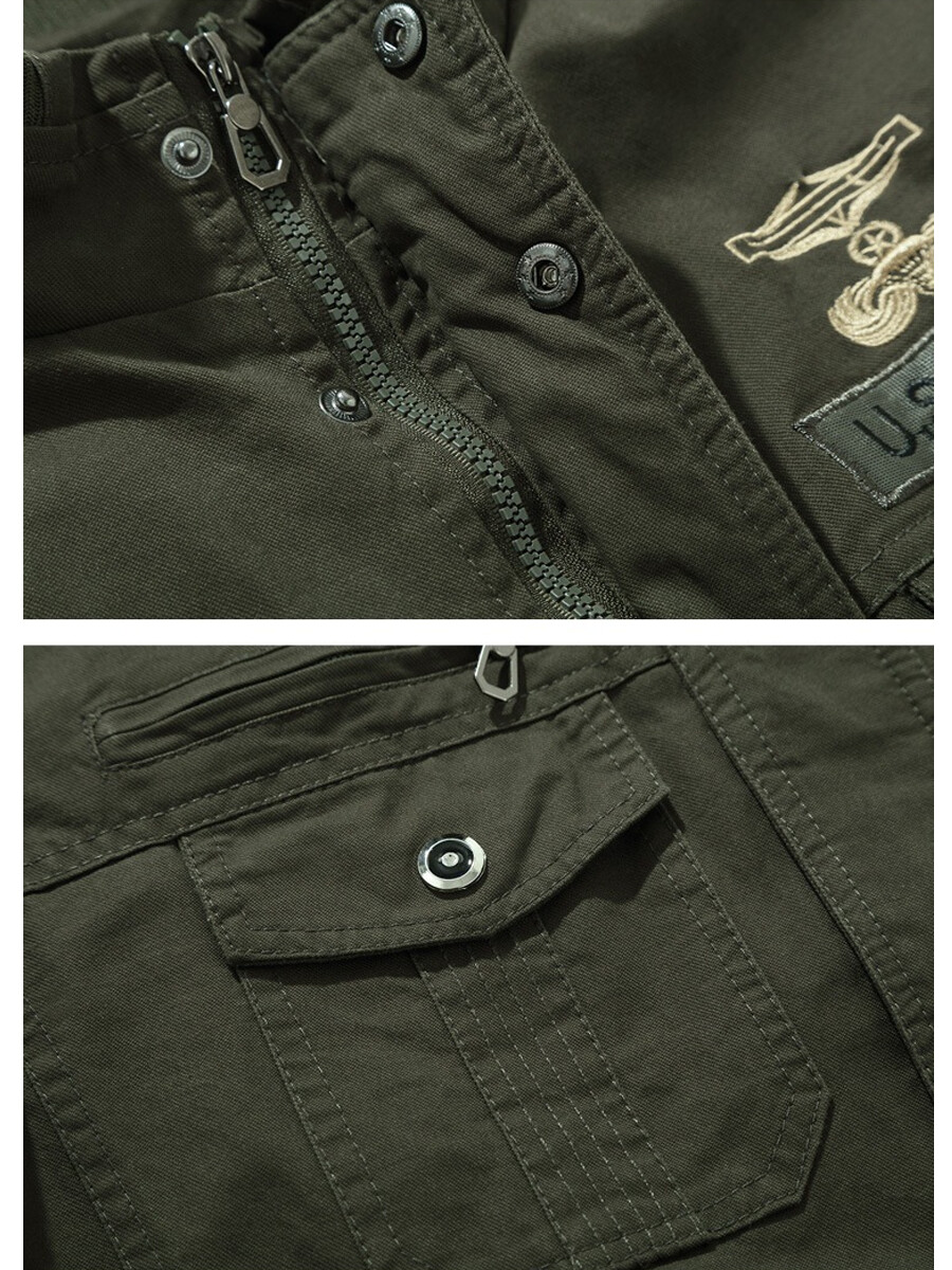 Men's Vintage WWII-Style Tactical Military Jacket