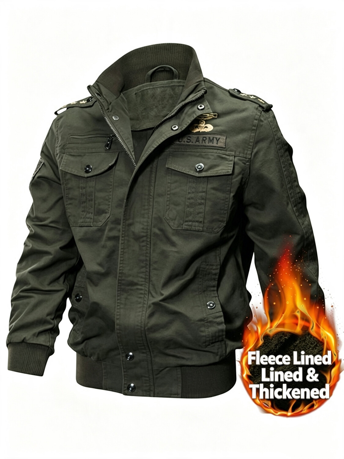 Men's Vintage WWII-Style Tactical Military Jacket