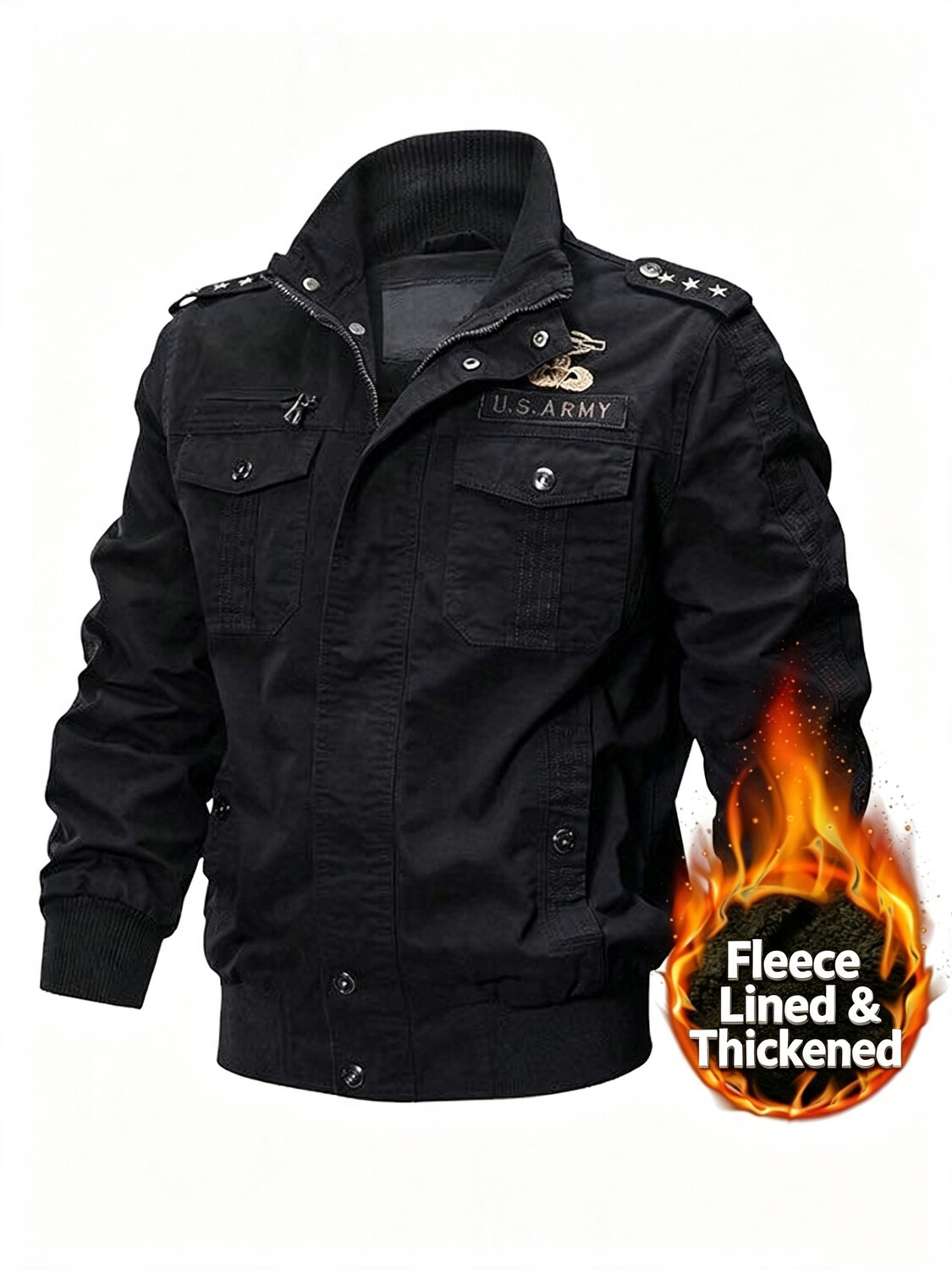 Men's Vintage WWII-Style Tactical Military Jacket