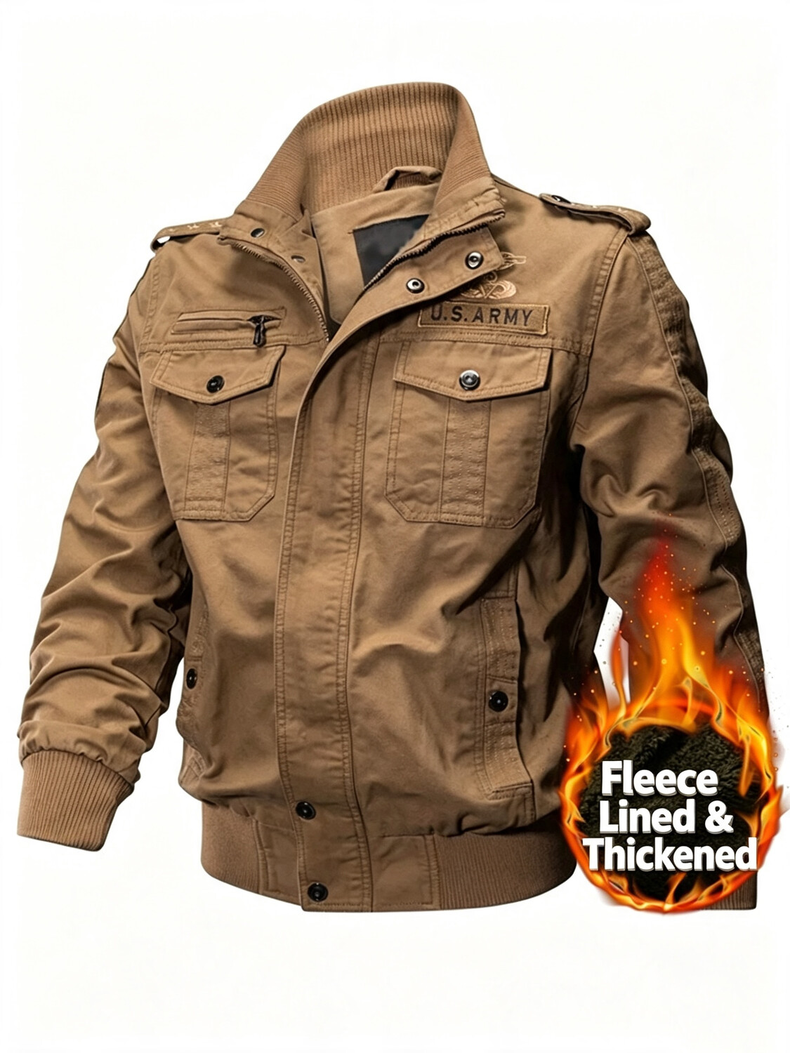 Men's Vintage WWII-Style Tactical Military Jacket