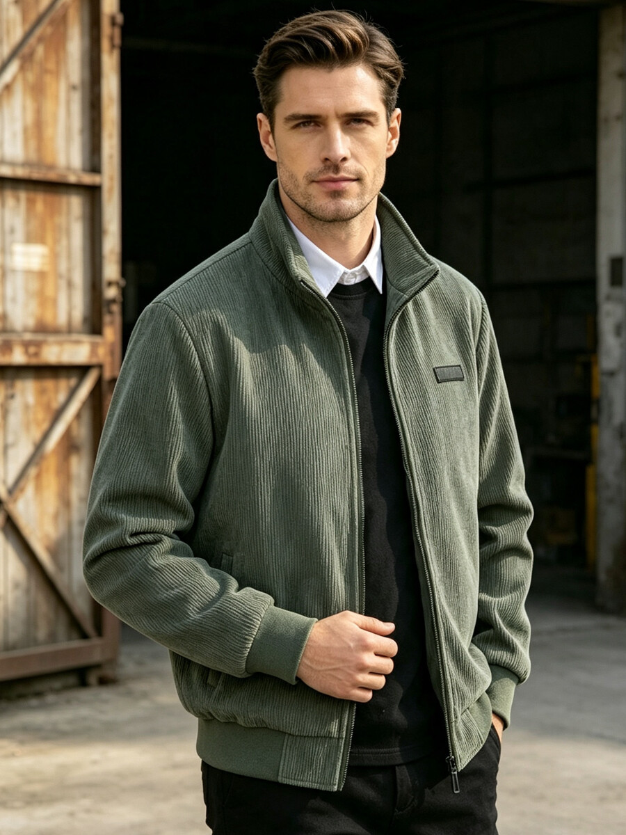 Men's Casual Corduroy Long-Sleeve Jacket