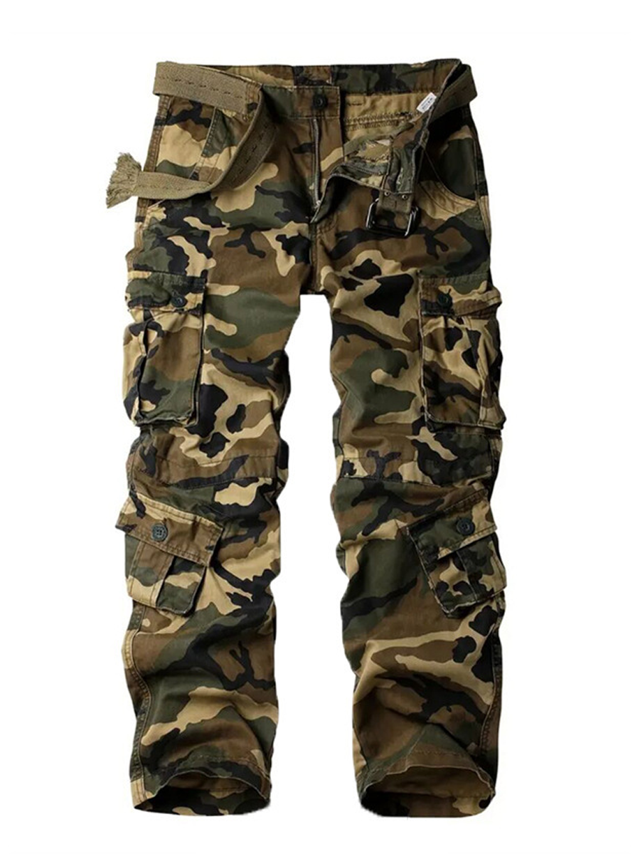 Men's Loose-Fit Durable Casual Cargo Pants with 3D Pockets