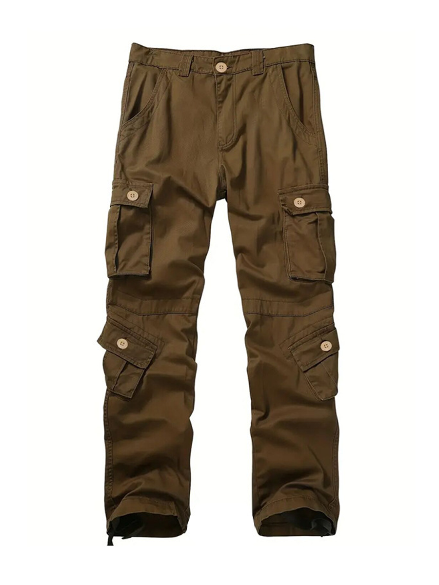 Men's Loose-Fit Durable Casual Cargo Pants with 3D Pockets