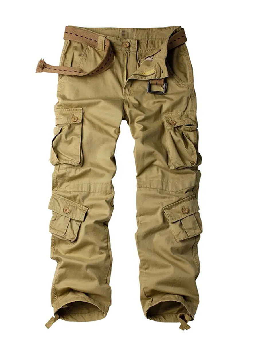 Men's Loose-Fit Durable Casual Cargo Pants with 3D Pockets