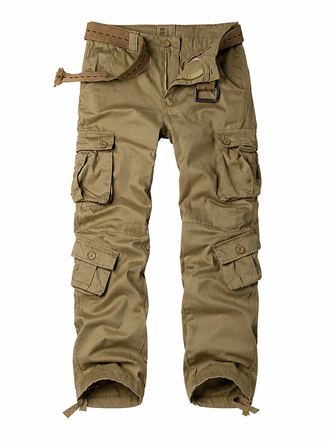 Men's Loose-Fit Durable Casual Cargo Pants with 3D Pockets