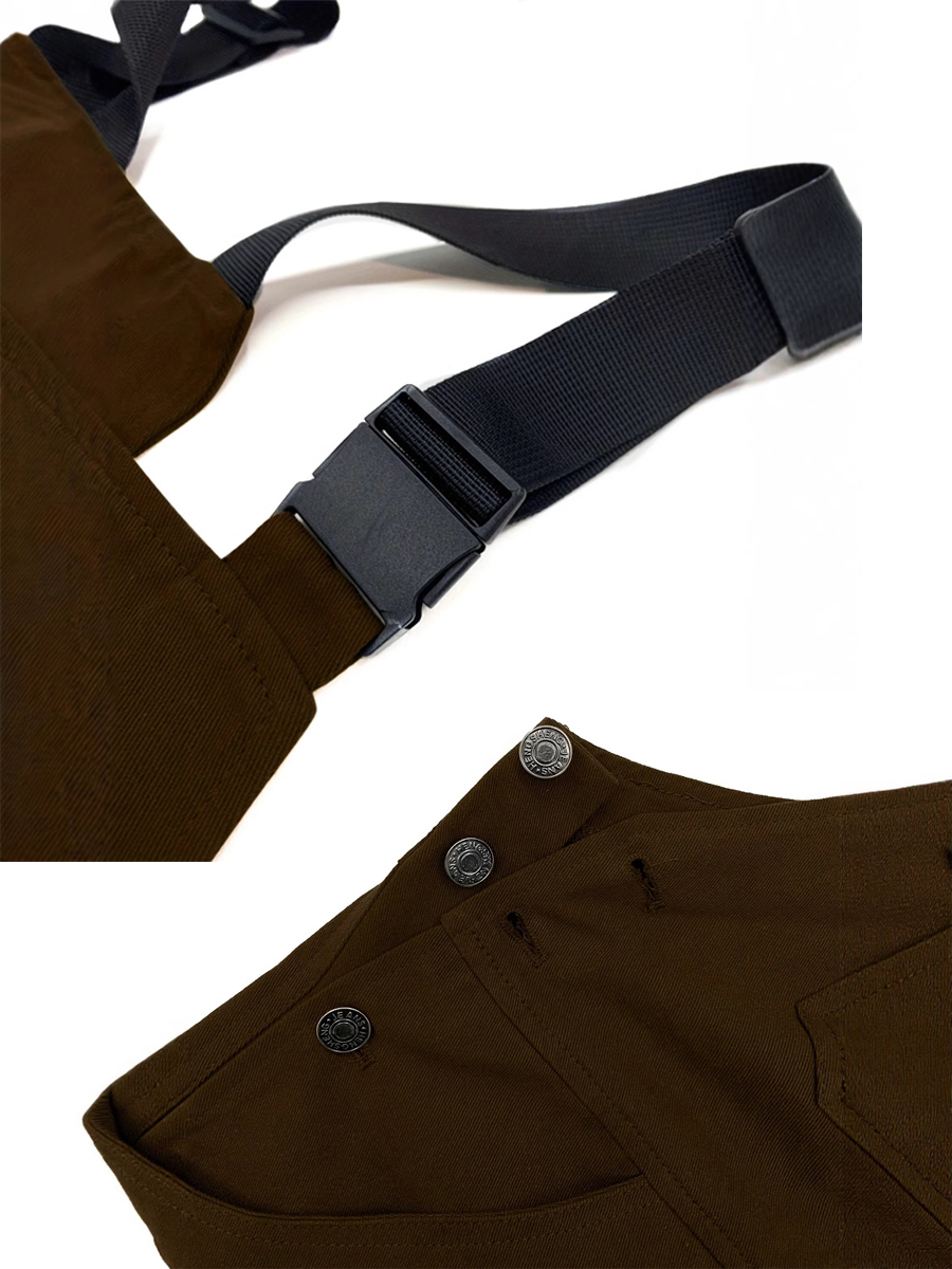 Men's Urban Cargo Bib Overalls - Slim Fit Tactical Utility Jumpsuit Workwear