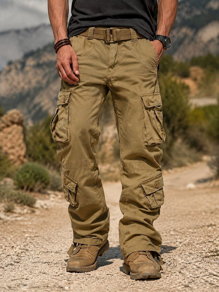 Men's Premium Cargo Pants - Tactical Military Work Trousers with Multi-Pockets