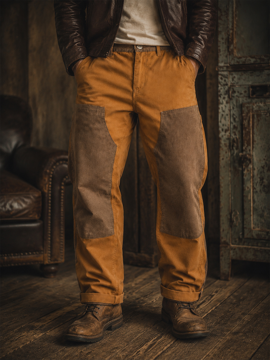 Men's Heavyweight Canvas Double-Knee Vintage Work Pants