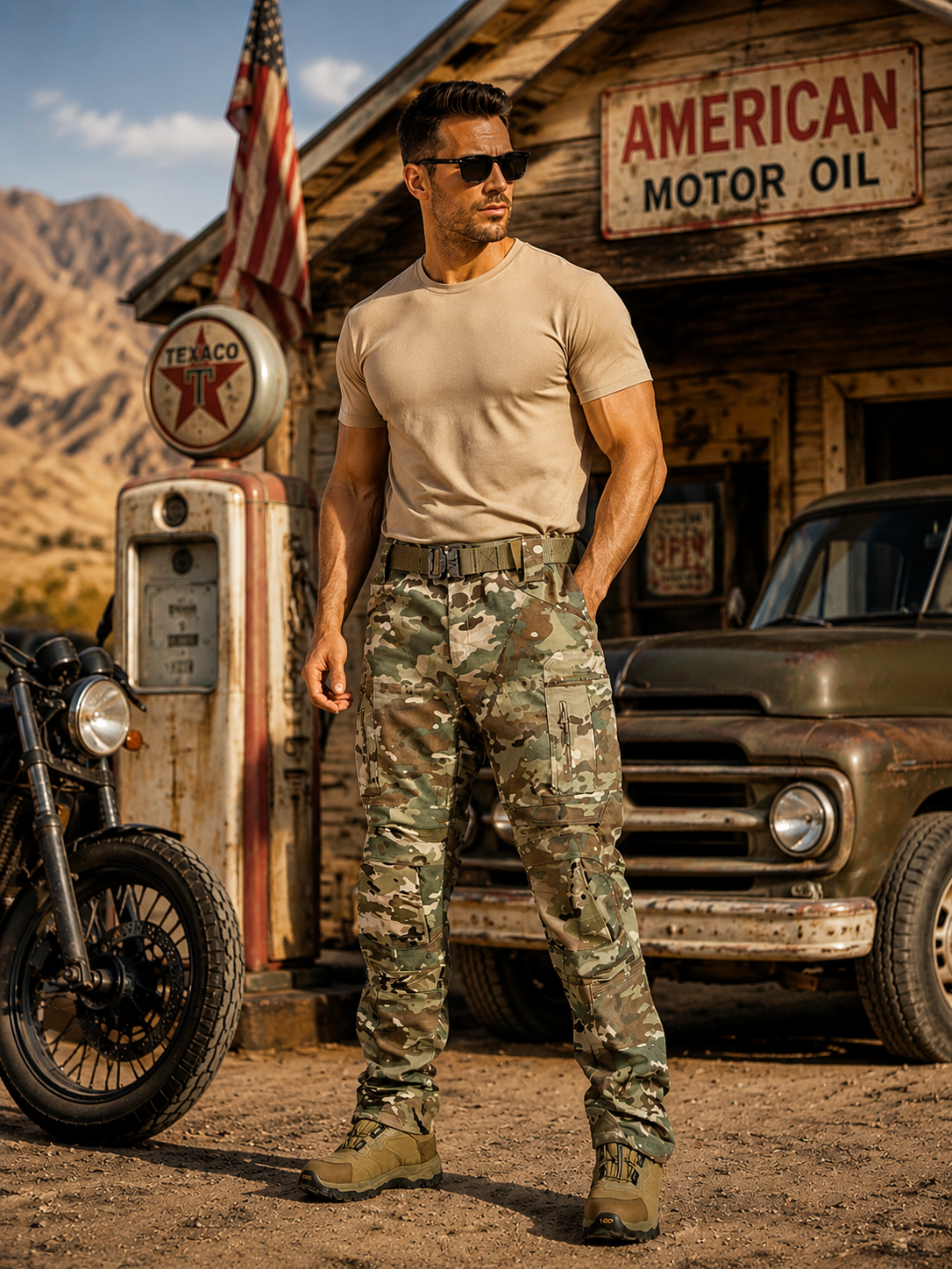Men's Waterproof & Breathable Durable Combat Tactical Trousers for Hiking & Work