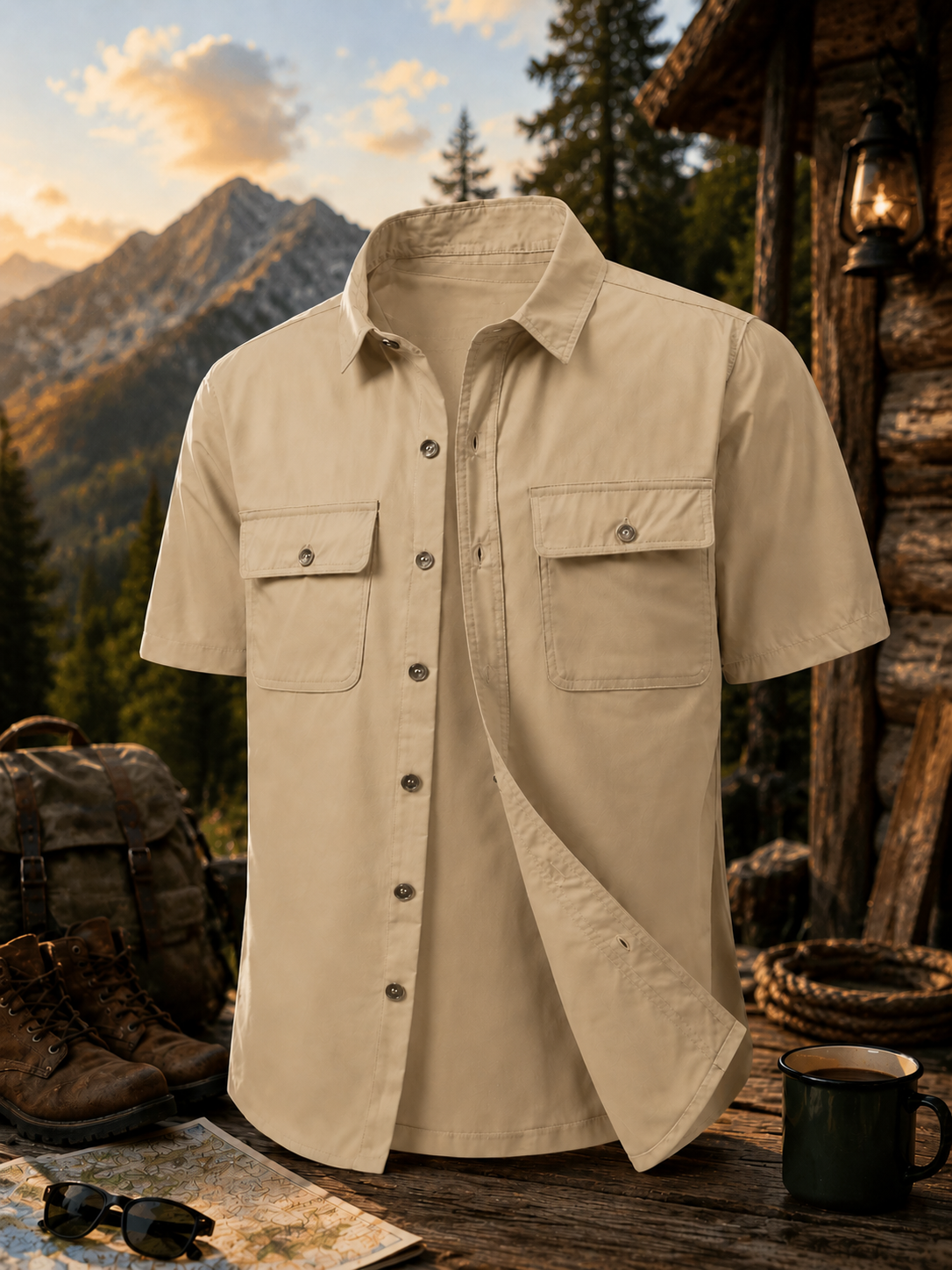 Heritage Utility Field Shirt – Rugged Cotton Canvas with Vintage Finish