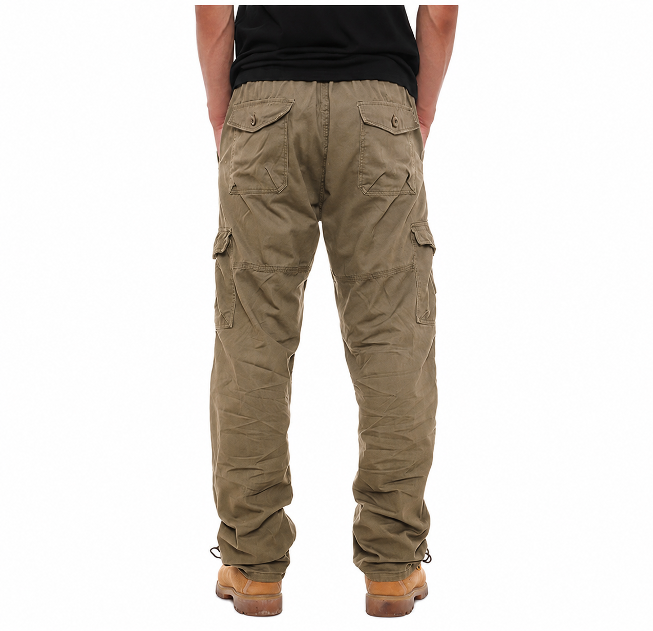 Men's Loose-Fit Casual Cargo Pants with Multiple Pockets
