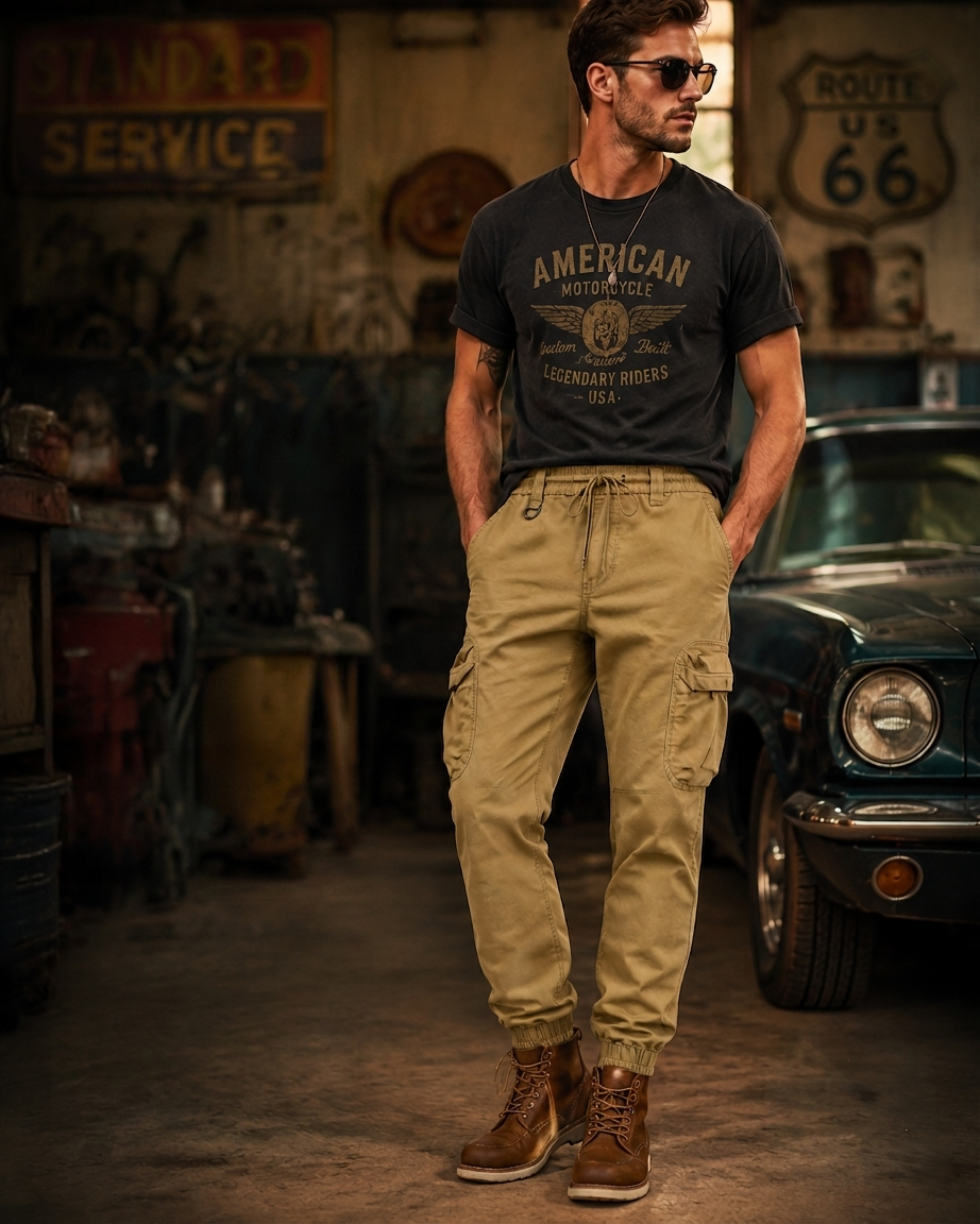 Men'S Distressed Casual Loose Tactical Joggers With Pockets
