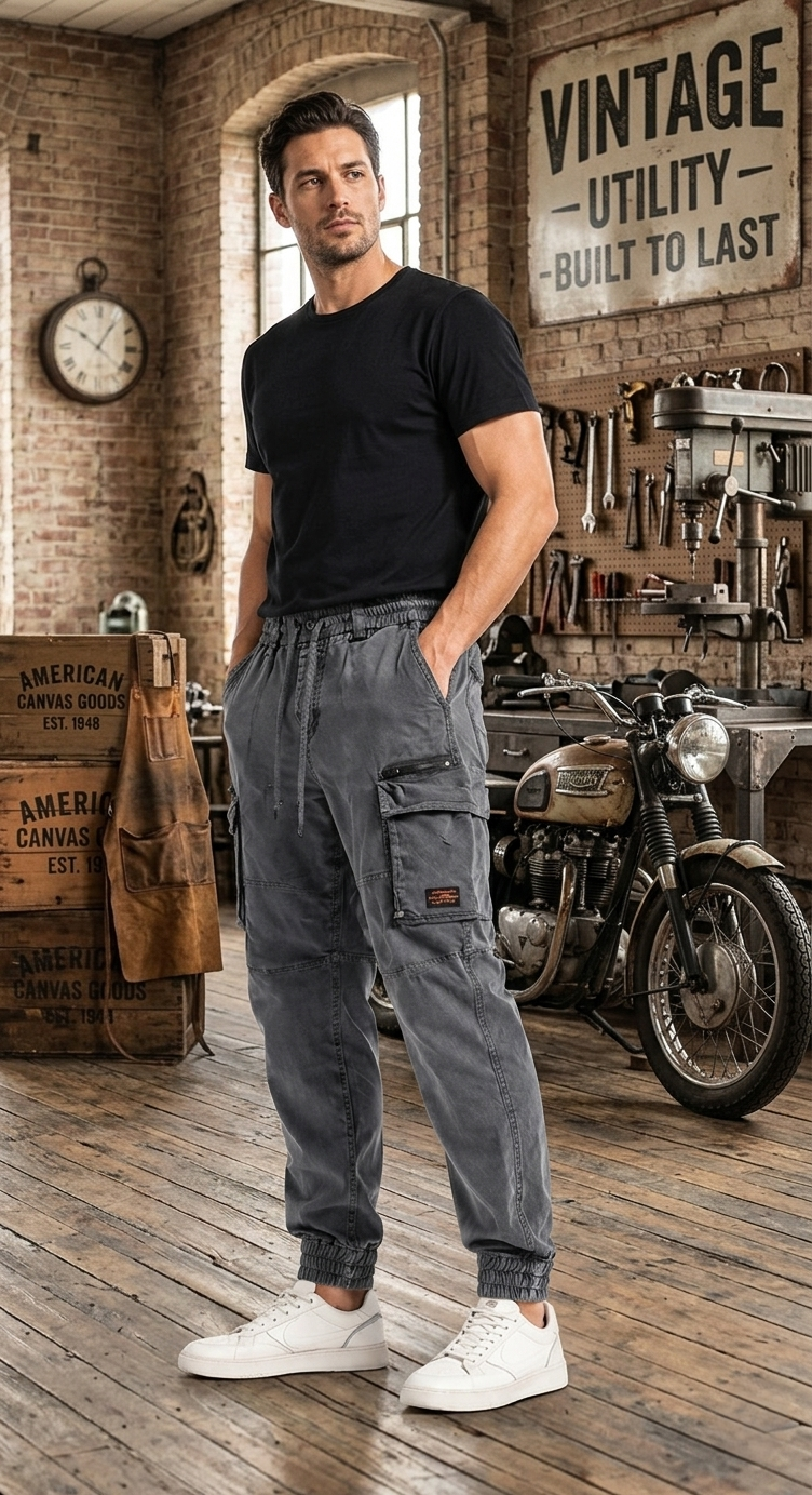 Men's Outdoor Durable Multi-Pocket Work  Cargo Pants