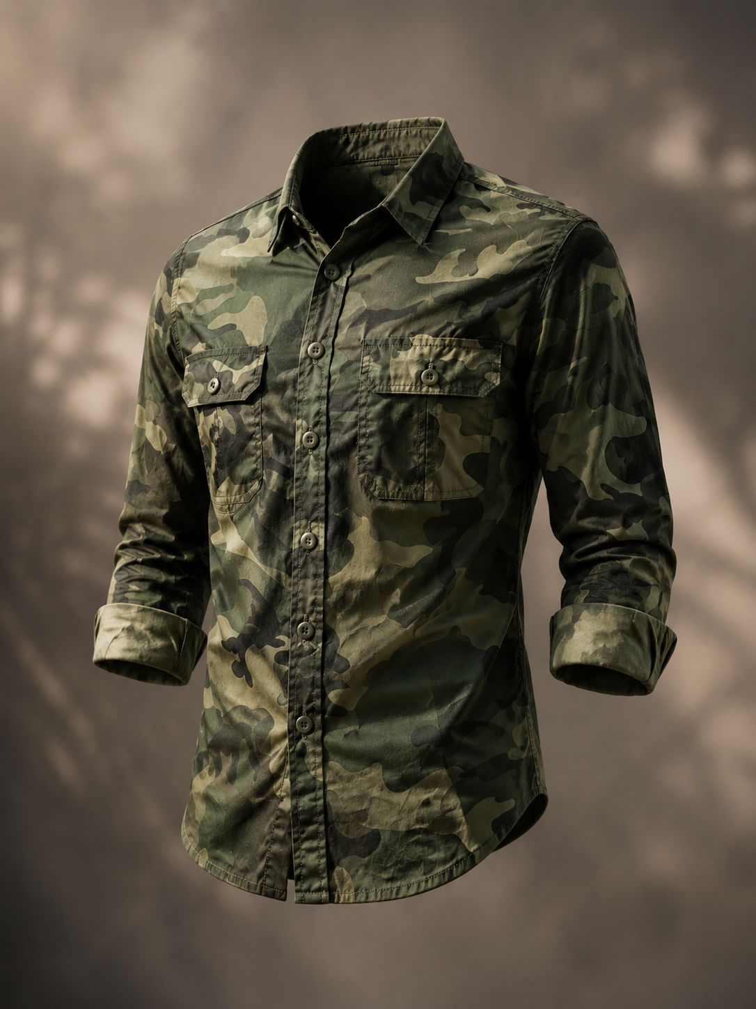 Rugged Camo Field Shirt – Durable Military-Inspired Utility Wear