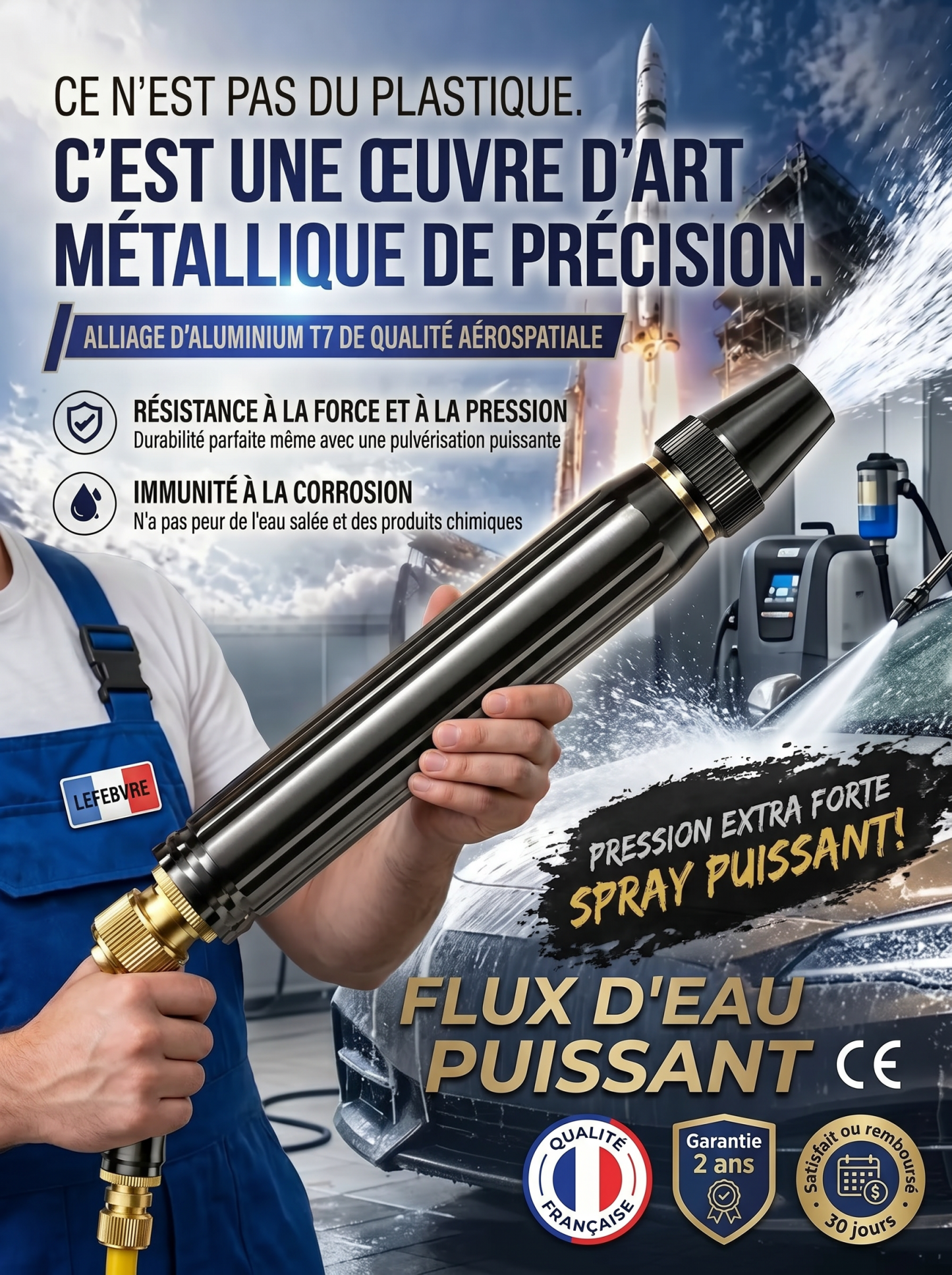 [Très puissant] Lance à eau à haute pression