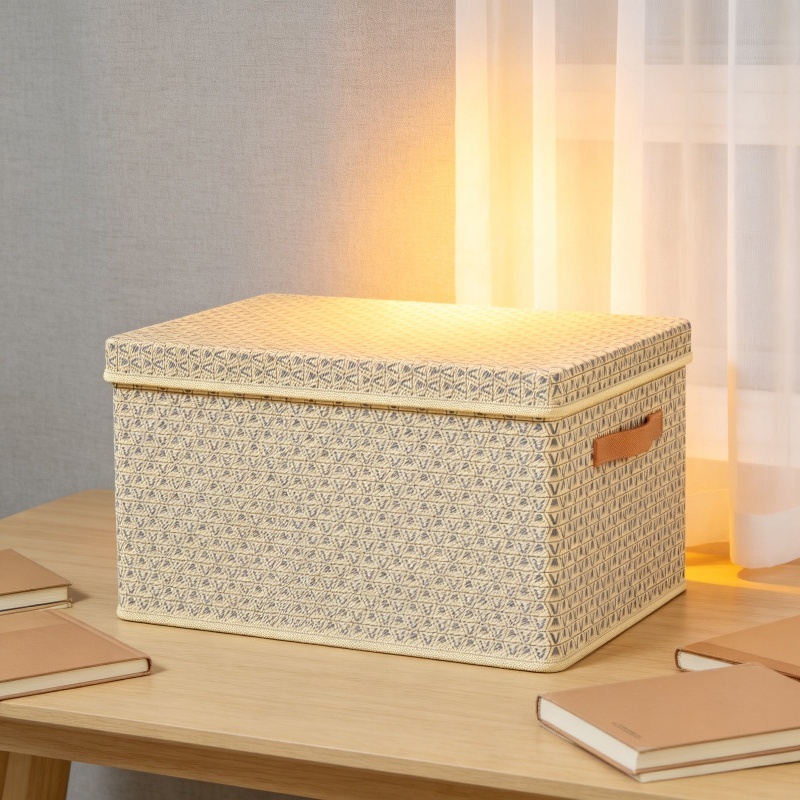 Boîte de rangement pliable avec couvercle pour pantalons et couettes