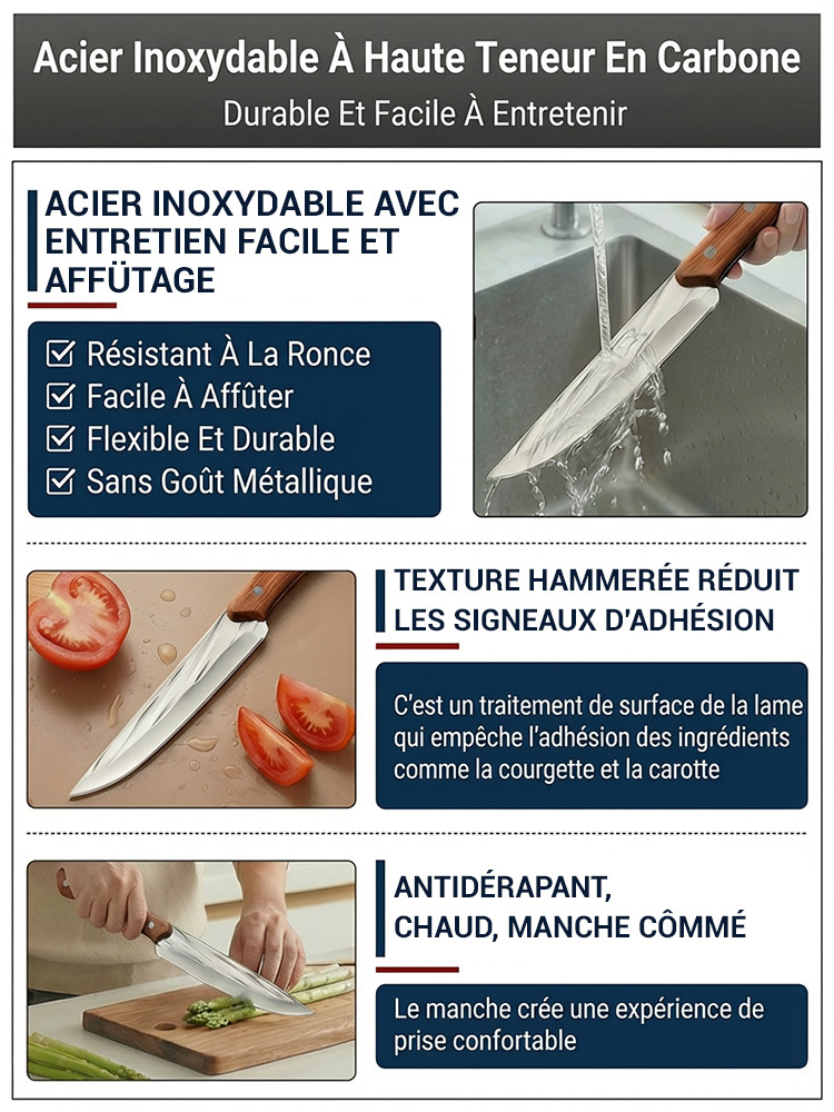Amélioration des articles de cuisine forgés à la main