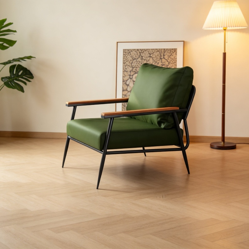 Fauteuil moderne nordique une place, spécial pour chambre à coucher et réception d'affaires