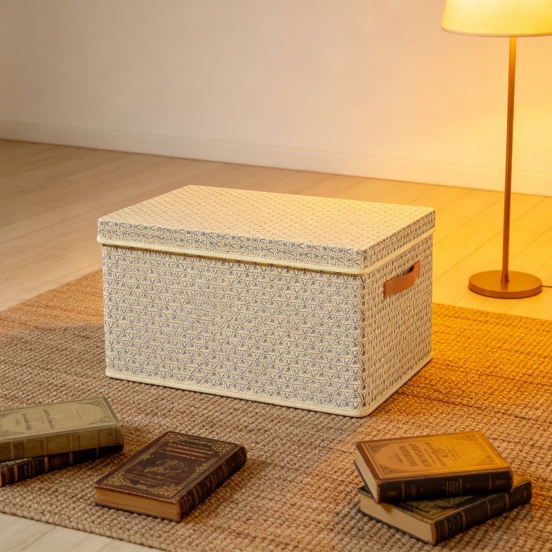 Boîte de rangement pliable avec couvercle pour pantalons et couettes