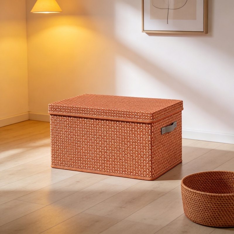 Boîte de rangement pliable avec couvercle pour pantalons et couettes