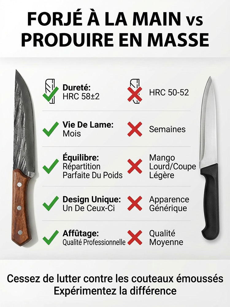 Amélioration des articles de cuisine forgés à la main