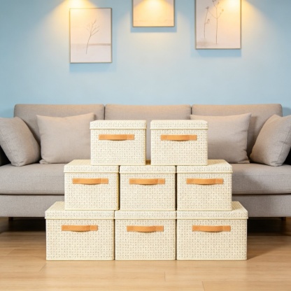 Boîte de rangement pliable avec couvercle pour pantalons et couettes
