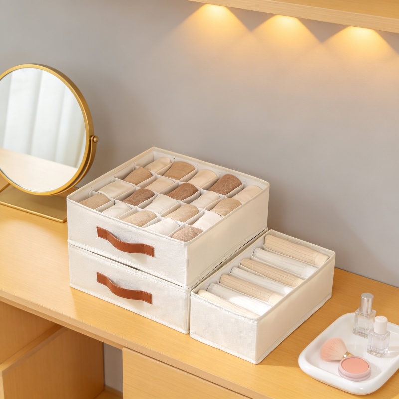 Boîte de rangement placard grande capacité respirante pratique