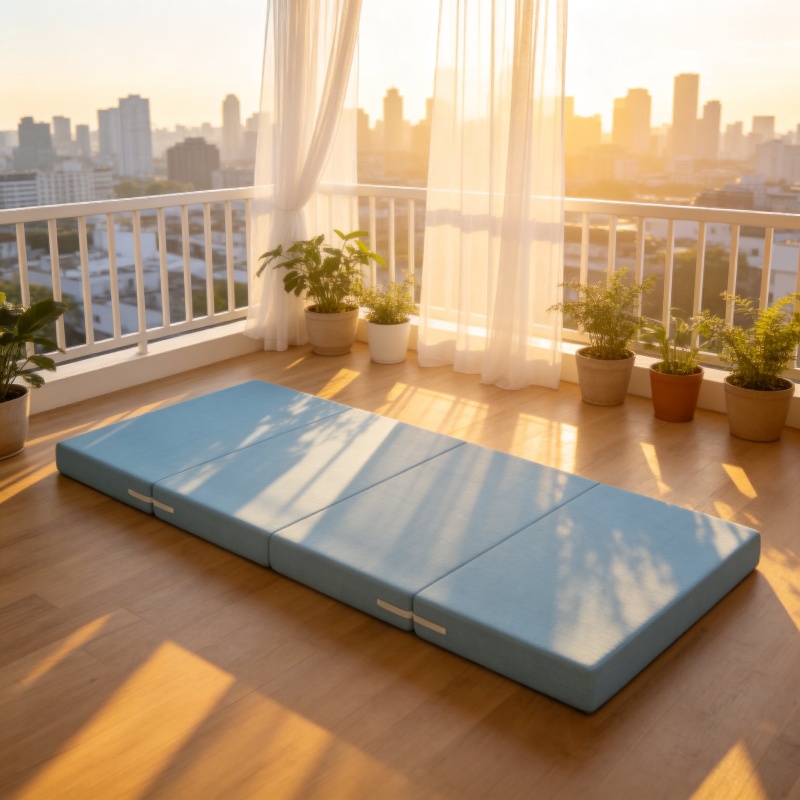 Thickened sponge mat floor four folding lunch break nap mattress lazy office tatami sleeping mat flo