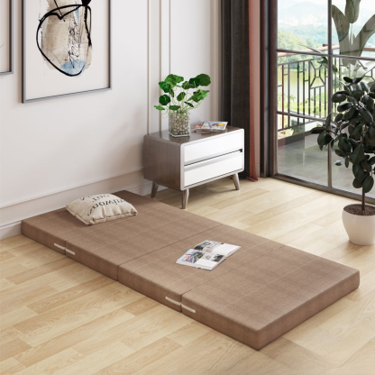 Thickened sponge mat floor four folding lunch break nap mattress lazy office tatami sleeping mat flo