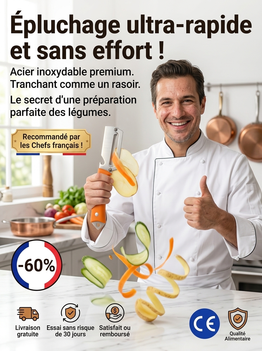 Grand couteau d’office multifonction en acier inoxydable