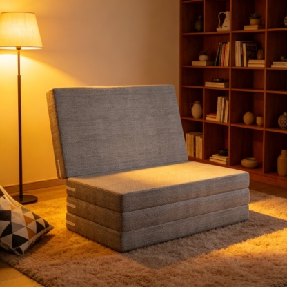 Thickened sponge mat floor four folding lunch break nap mattress lazy office tatami sleeping mat flo