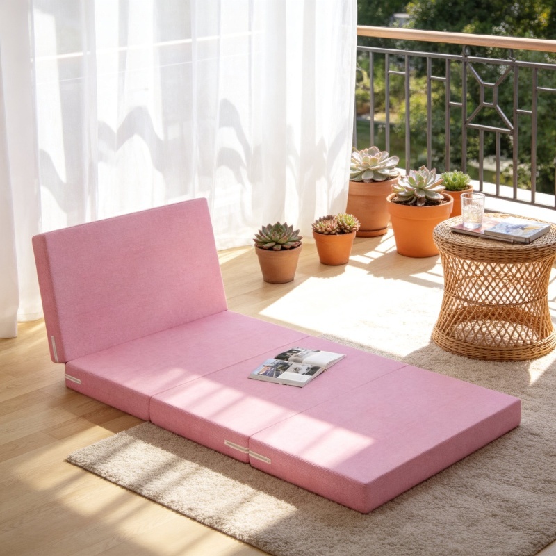 Thickened sponge mat floor four folding lunch break nap mattress lazy office tatami sleeping mat flo