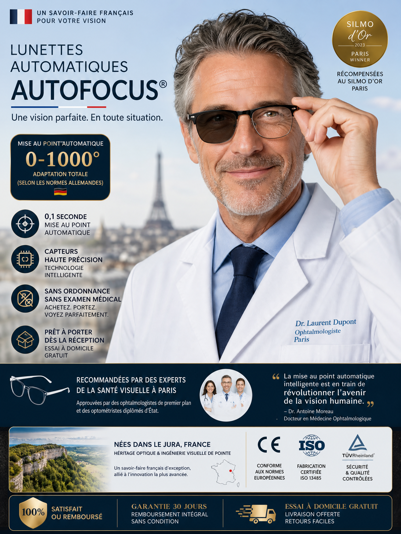 [OFFRE LIMITÉE] Lunettes Intelligentes à Autofocus : Vision 4K de 0 à 1000°