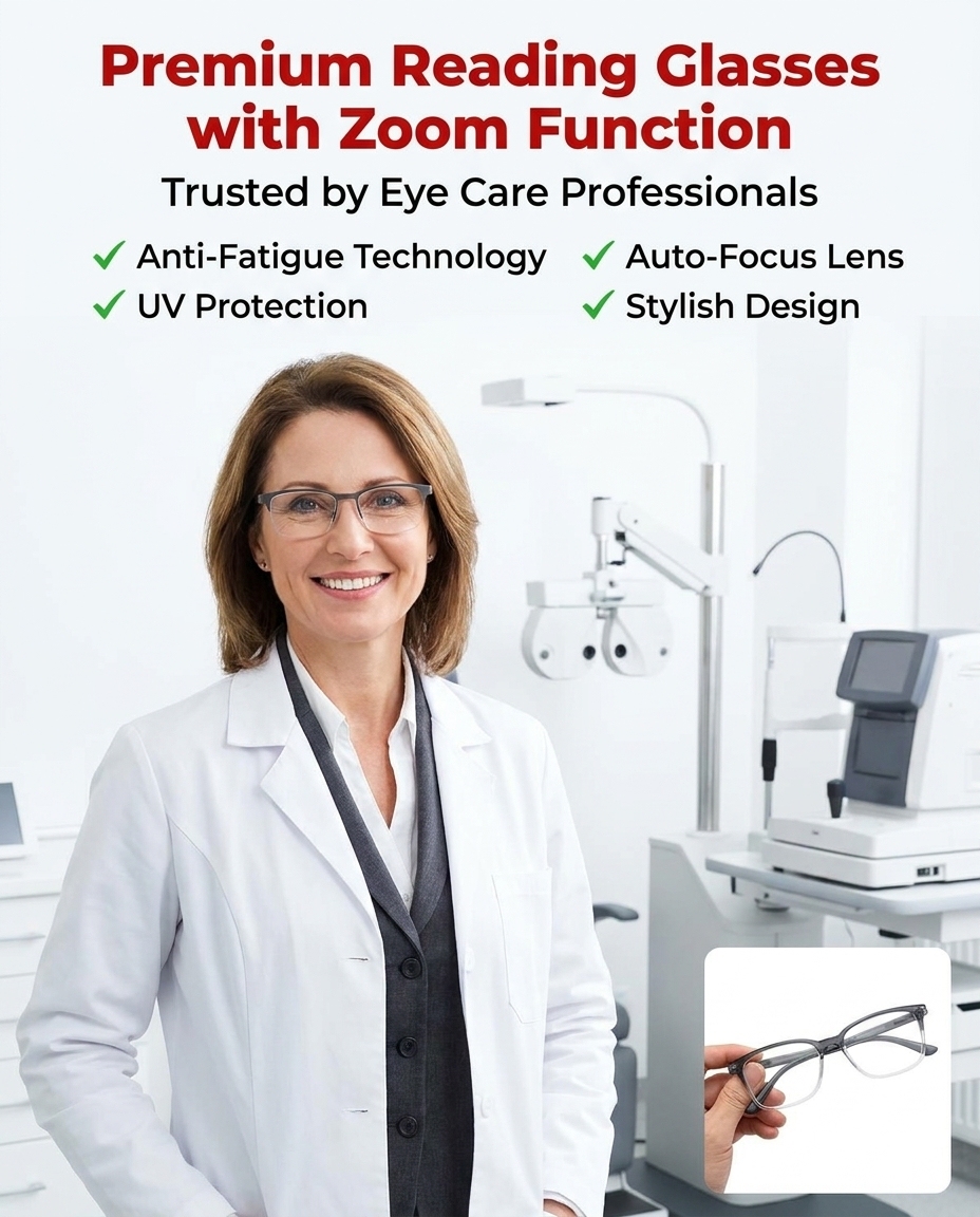 [Mother's Day Limited-Time Offer] Smart Autofocus Glasses: 4K Ultra HD Vision, 0° to 1000° Viewing Angle 🍀 Photochromic lenses that automatically adjust to light. Elegant and comfortable for everyday wear. 🌷 Our progressive zoom technology is recommende