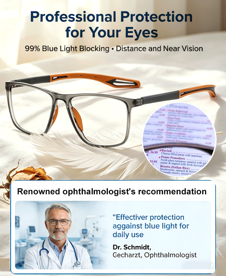 Ultra-light and comfortable anti-blue light presbyopia glasses
