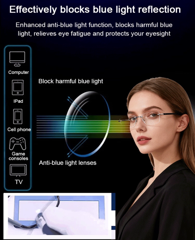 Ultra-light and comfortable anti-blue light presbyopia glasses