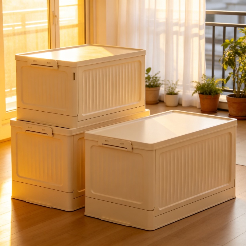 No-Assembly PP Foldable Storage Cabinet, Large Bedroom Organizer Box for Kids