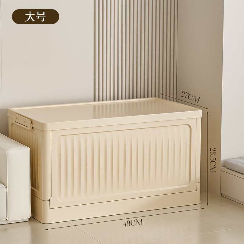 No-Assembly PP Foldable Storage Cabinet, Large Bedroom Organizer Box for Kids