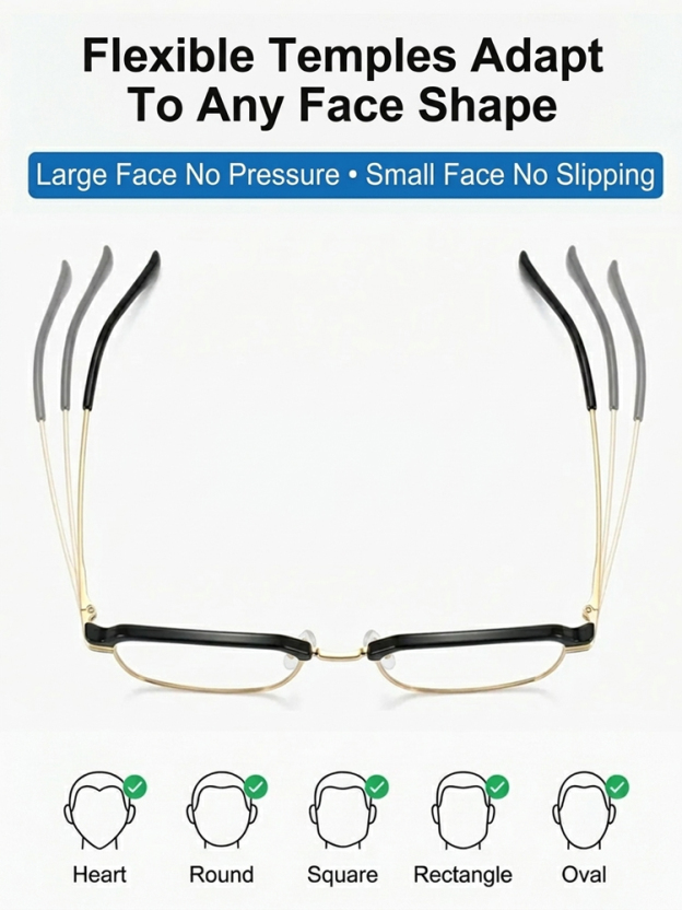 Photochromic Smart Adjustable Blue Light Blocking Reading Glasses
