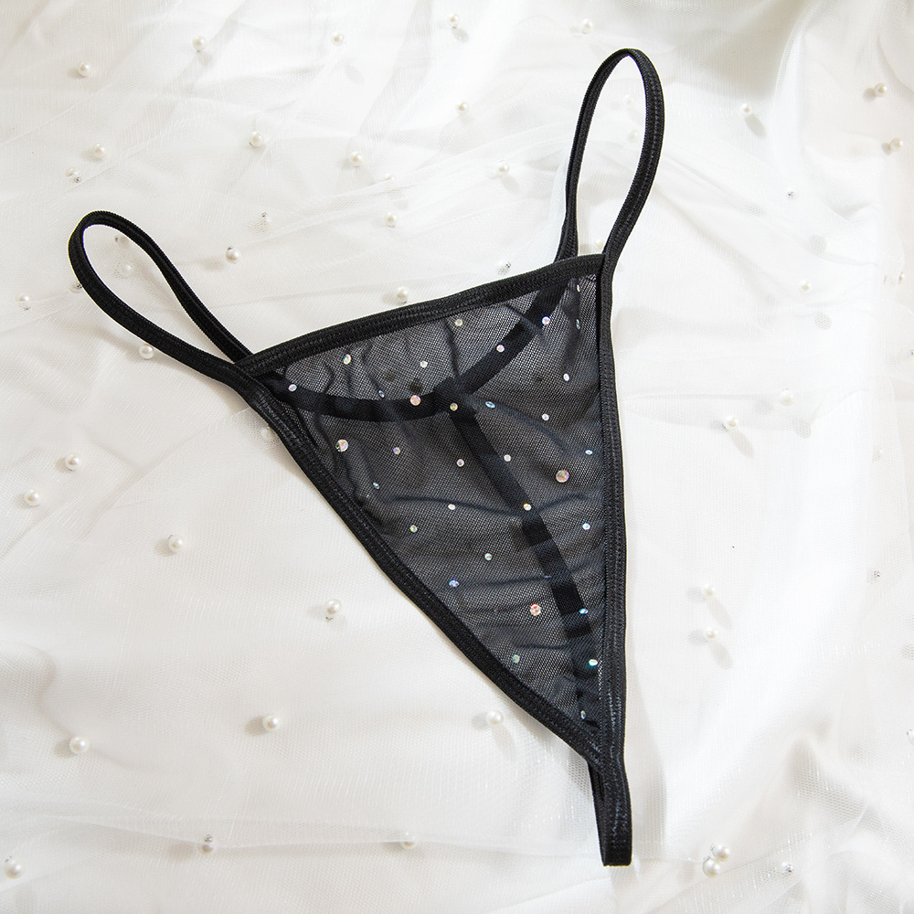 French Lace Mesh Paneled Sequin Embellished Strappy Nightgown Set Breathable Design