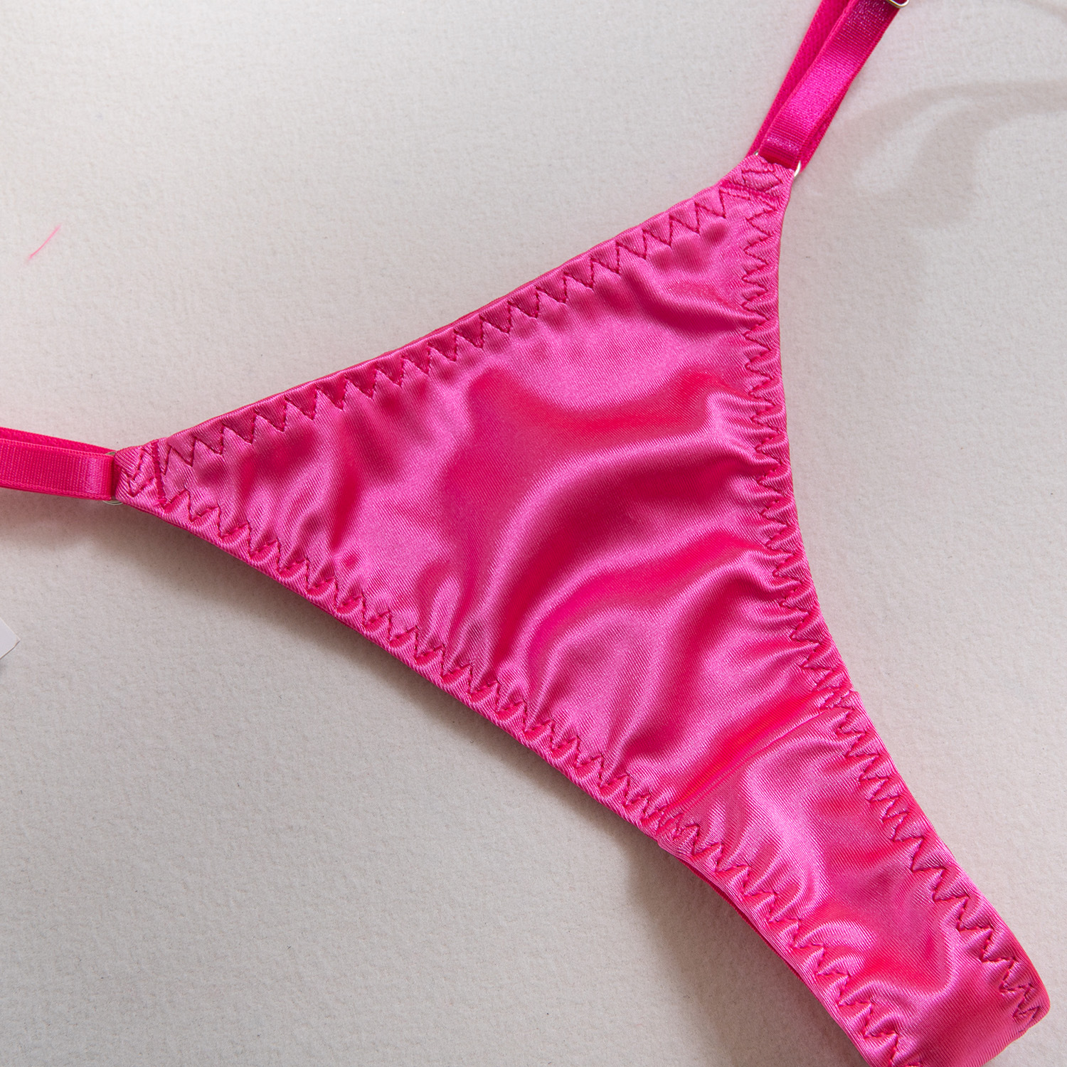 Hollow Steel Ring Open Bust Satin Ribbon Leg Rings Sexy Lingerie