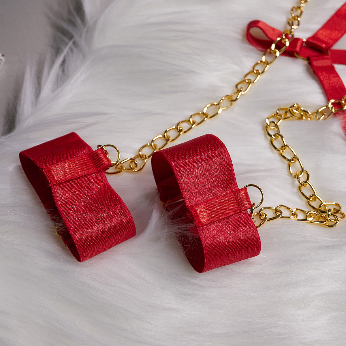 Tempting Role-Playing Chain 4-Piece Sexy Lingerie Set