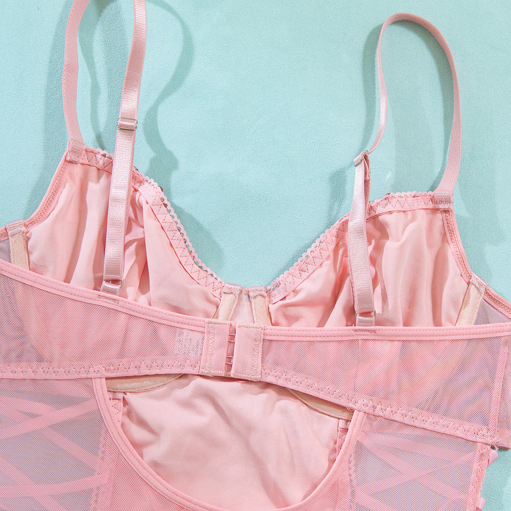 Pink Sequin Heavy Craftsmanship Jumpsuit – Push-Up, Hip Lift, Waist Shaping, Butterfly Strap