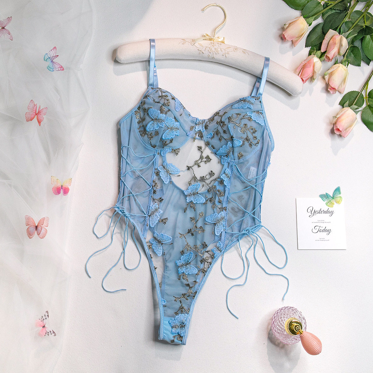 Butterfly Embroidery Slim Jumpsuit – Sexy & Versatile Design